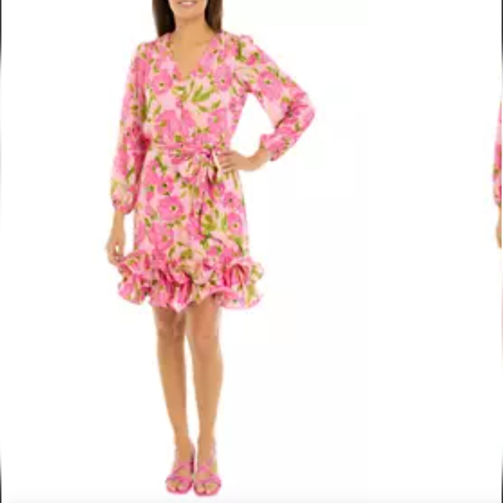 TaylorPrinted Ditzy Yoryu Jacquard Mini Dress Size 6